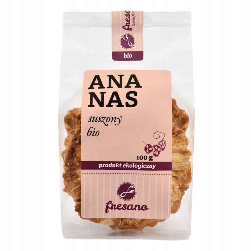 Fresano Ananas Suszony BIO 100g