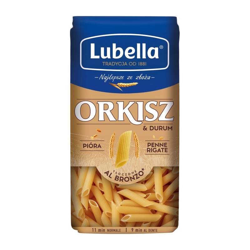 LUBELLA ORKISZ makaron orkisz i przenica pióra 400g