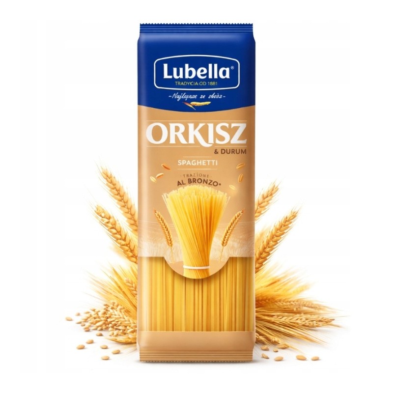 LUBELLA Makaron orkiszowy Spaghetti z Orkiszem i Semoliną Durum 400g