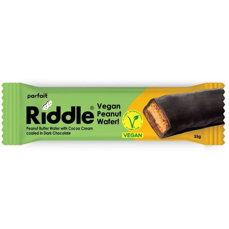 RIDDLE Wegański baton z masłem orzechowym w ciemnej czekoladzie (35 g)