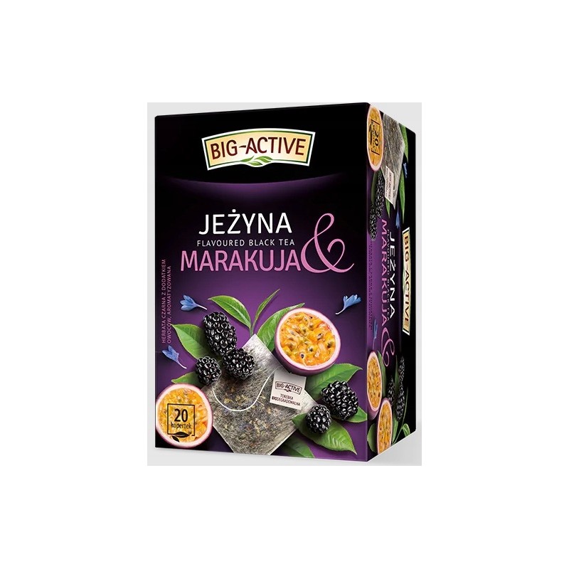 Herbata Big-Active Czarna Jeżyna Marakuja 20 t