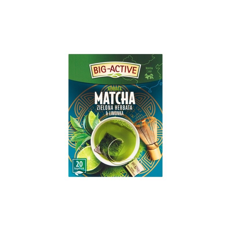 BIG - ACTIVE MATCHA zielona herbata I LIMONKA ekspresowa 20 KOPERT