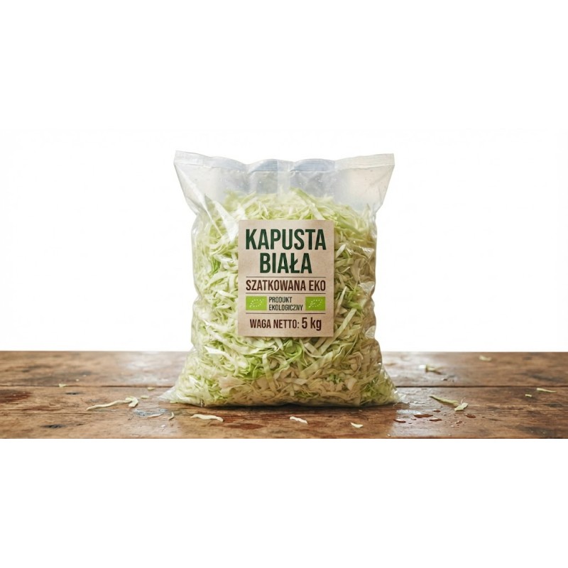 Kapusta biała szatkowana ekologiczna 5 kg - BIO POLSKA